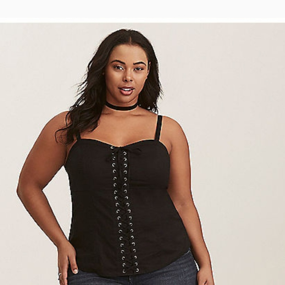 ■■SOLD■■TORRID GROMMET CORSET CAMI